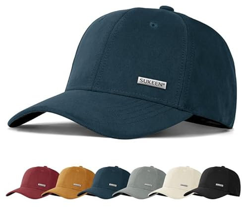 Sukeen Basecap Herren Damen Einfarbig Hardtop Mütze für Herren Damen Einfarbig Größenverstellbar Cap Herren geeignet für den täglichen Gebrauch Wandern Camping Radfahren Bergsteigen Baseball Tennis