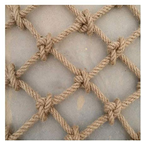 WEITINGKKK Safety Netting Rope Netting, Climbing Netting Anti-Fall Net Protective Net Anti-Fall Net Hemp Rope Net Climbing Netting Diameter 10mm,Mesh 15cm(4x4m(13x13ft))
