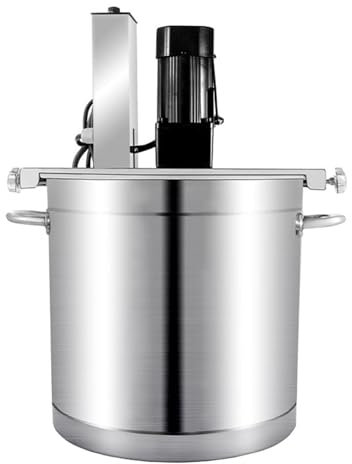 Vituord 20L Batidora Automática De Alimentos, Batidora De Acero Inoxidable para Salsa De Mermelada, Velocidad De Agitación Ajustable, con Raspador De Mezcla De 4 Cuchillas