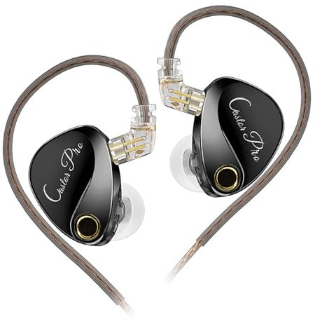 KZ Castor Pro In-Ear-Kopfhörer, 5 Töne, verstellbar, HiFi, verbesserter Bass-In-Ear-Kopfhörer, Dual-Dynamic Driver, Gaming-Ohrhörer, mit abnehmbarem 2PIN-C Kabel