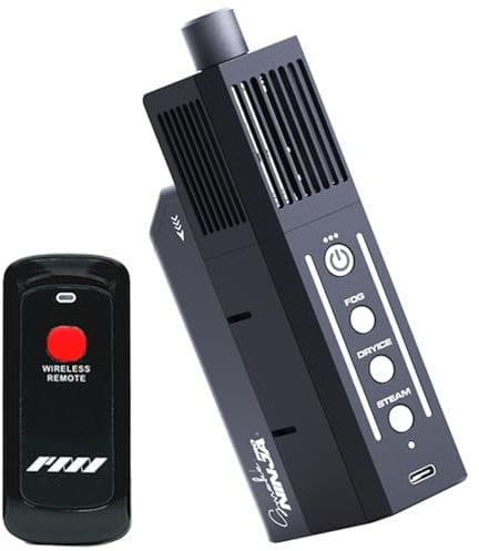 PMI SmokeNINJA PRO KIT Tragbare Nebelmaschine mit verlängerter Berstzeit, USB-C-Steuerung, überlegener Nebel-, Dampf- und Trockeneiseffekte für Studio- und Eventgebrauch (Pro Kit)