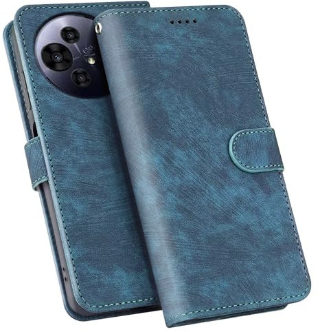 YSONCHAN Coque pour TCL 50 NXTPAPER 5G/TCL 50 Pro NxtPaper 5G, Cuir PU Housse Blocage RFID avec Fermeture Magnétique, Flip Portefeuille Étui de Protection Type. Bleu