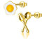 Asymmetric Knife Fork Poached Egg Stud Earrings for Women Lady S925 Jewelry
