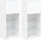Genérico Wenjingqi 837044 TV-Möbel mit LED-Leuchten, 2 Stück, 40,5 x 30 x 90 cm
