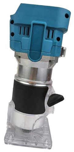 Professionelle Holzbearbeitungs Trimmer Router Für 18 V Elektrowerkzeug Bürstenloser Einhand -6 Gang Option Collets 1/4 6 Mm 8mm 700W Begleitet Von 12 Bit Set Ohne Akku