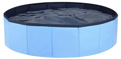 Hühner Staubbad Wanne - Klappbares PVC Staubbad | Tragbare rutschfeste Haustierwanne Mit Futterautomat Als Gehegezubehör Für Geflügelhaltung Im Garten Und Hof