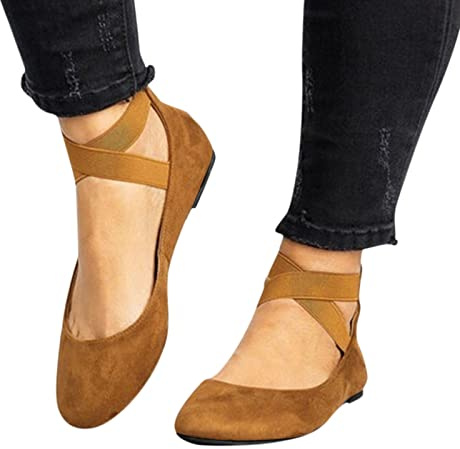EQWIGKEIT Ballerines d'été médiévales, douces et légères, antidérapantes, sportives, plates, élégantes, à enfiler