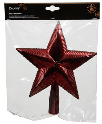 Kaemingk Christbaumspitze Kunststoff 21cm Stern Strukturiert Weihnachtsbaumspitze - Christbaumschmuck & Weihnachtsbaumschmuck - Ochsenblut