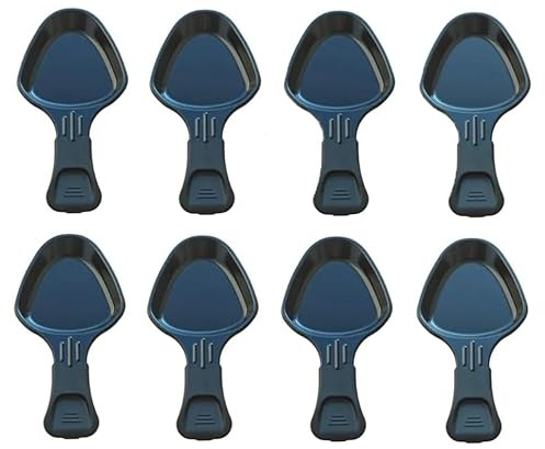 Cooks Professional 8 x Mini Grill Pans for 8 Person Raclette Grill | Replacement or Spare Parts | Durable Non-Stick Iron Construction with Plastic Handles | Dishwasher Safe | Perfect for Group Dining