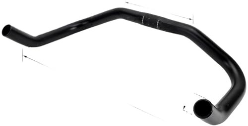 Hoppipola Bullhorn Lenker Aluminiumlegierung 31,8 mm schwarz Road MTB Fixie für Fahrrad, ergonomisches Design, leicht, 266 g, 25,4 mm Vorbau