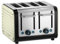 Dualit Architect 4 Slot Black Body with Canvas White Panel Toaster