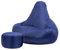 Bean Bag Bazaar Dalton Gaming Sitzsack mit Hocker für Erwachsene, Dunkelblau, Outdoor Sitzsack mit Füllung, Bean Bag, Wasserabweisender Stoff, Bequemer Sessel für Wohnzimmer, Garten, Terrasse