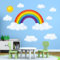 DECOWALL SG2-1713 Wolken und Regenbogen Wandtattoo Wandsticker Wandaufkleber Wanddeko für Wohnzimmer Schlafzimmer Kinderzimmer