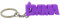 Porte-clés en 3D prénom ou Texte personnalisé – idée Cadeau Originale - Fabriqué en France - Anneau de 20 mm pour accrocher Vos clefs (Violet)