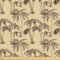ABAKUHAUS Baum Stoff als Meterware, Tropische Palmen Hawaii, Qualität aus Gewebten Stoff Wohnaccessoires, 5M (148x500cm), Sandbraun Schokolade