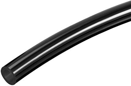 sourcing map Pneumatic Air Tubing, 8mm(0.31) OD x 5mm(0.2) ID 2m(6.56ft) PU Polyurethane Air Compressor Tubing Hose Pipe Black