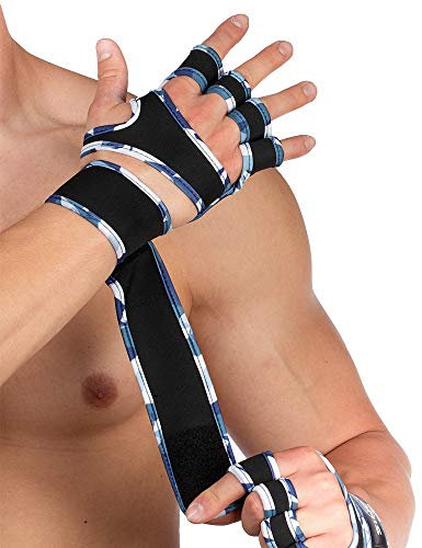 SINOVATI Fitnesshandschuhe Atmungsaktive, rutschfeste Trainingshandschuhe | Sporthandschuhe zum Gewichtheben mit Handgelenkbandagen | Kraftsport Herren und Damen