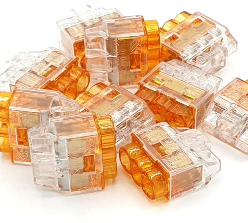 10pcs 3-Way Push in Terminals Wire Connectors HelaCon Plus Mini