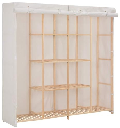 vidaXL Wardrobe White 173x40x170 cm Fabric