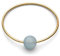 JUKSEREI Damenring Gold Birthstone-Ring März Aquamarine - Geburtsring/Geburtstagsring Aquamarin Lila Gleichgewicht Liebe Glück - RBSCHMRZg-54