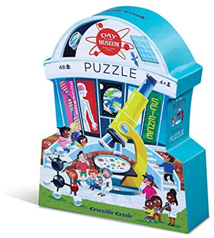 Bertoy 3840636, Geformte Box Puzzles, EIN Tag im Museum, Museum/Wissenschaft, 48 Teile