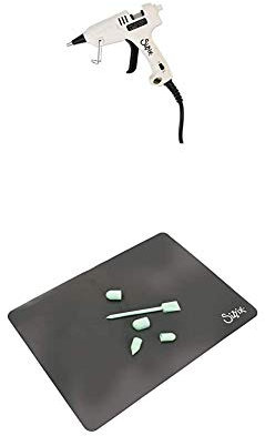 Sizzix, Multicolore, Pistola a Colla 662301, Versione UK (Regno Unito) con Adattatore Europeo, Taglia Unica + Attrezzi per Pistola a Colla, Kit di 6 Pezzi