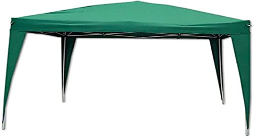 Gazebo Pieghevole Giardino 3X3 Automatico RICHIUDIBILE Fisarmonica Stand Fiera Mercato Mare in Acciaio (SENZA TELI LATERALI, VERDE)
