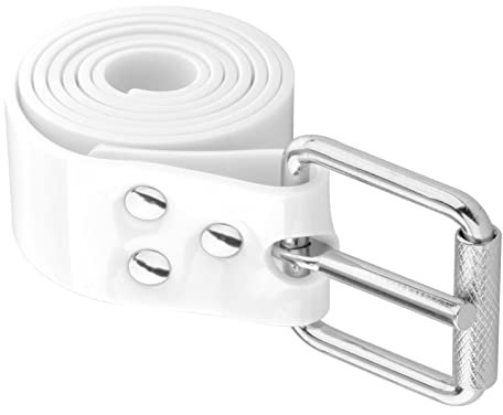 cinturo in Silicone Lunga 1,3 Fibbia per apnea e Pesca subacqueo, Bianco