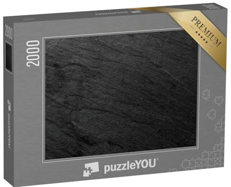 puzzleYOU: Puzzle 2000 Teile „Schwarzer Schiefer - Impossible Puzzle“