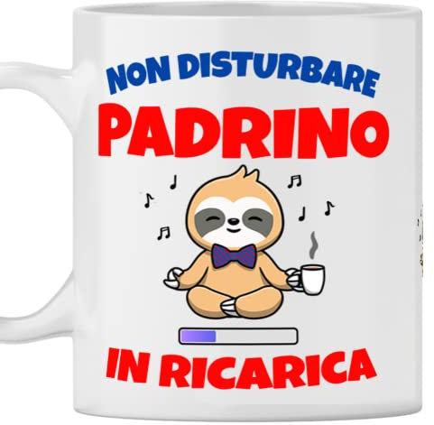 Tazza Padrino - Idea Regalo compleanno padrino, Festa anniversario del padrino, regalo di Natale - Padrino in Ricarica