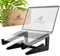 MY FAT GORILLA Bamboo Laptop Stand, Ergonomic Universal Holder for Notebook Raiser, Compatible for 10-15 Inches, Laptop Holder Desk, Vertical Laptop Stand (Black)