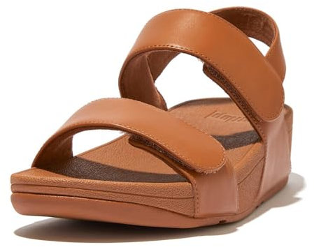 Fitflop Women's LULU Adjustable Leather Back-Strap Sandals, Tan, 7 UK