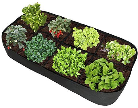 Hochbeet Pflanzsack, Filz Stoff atmungsaktiv Pflanzbehälter Grow Bag Pflanzgefäß, für Gemüse, Pflanze, Blumen wachsen, 3 Stück,180x90x30cm