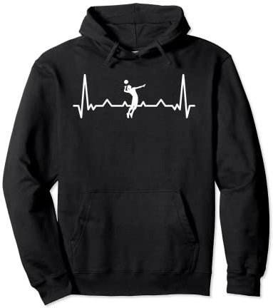 Volleyballerin Herzrhythmus Volleyball Beachvolleyball Pullover Hoodie
