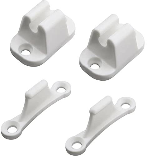 2Pcs Caravan Door Retainer Catch Campervan Trailer Motorhome Boat Door Lock Stopper Clip Latch Motorhome Accessories (White)
