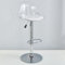 Bar Stühle Drehen Acryl Hocker Moderne Bistro Küche Barhocker mit Metall Fußstütze Chassis, einstellbar 60-80 cm 1 Pcs Transparent