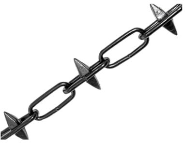 Centurion RENMC146L Black Steel Spiked Diamond Chain Alternate Link, 5m x 6mm