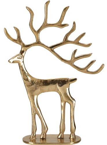 Home & Styling Weihnachtsfigur Rentier, Metall, 31 cm, Farbe:golden