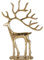 Home & Styling Weihnachtsfigur Rentier, Metall, 31 cm, Farbe:golden