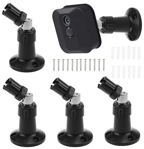 BouGPeng 4 Stück Blink Outdoor Halterung 360° Verstellbare Wandhalterung für Blink XT/Blink XT2 /Arlo Pro/Arlo Pro 2/Arlo Ultra Mini Blink Outdoor Kamera Blink Kamerahalterung (Schwarz)