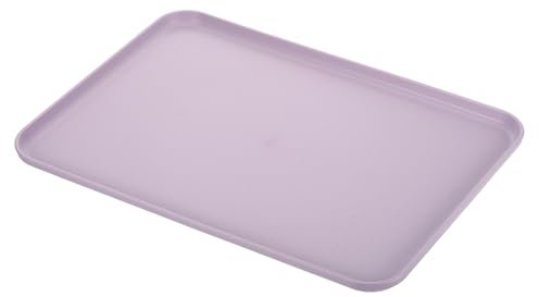 PATIKIL 15x11 Fast Food Vassoio PP Plastica Riutilizzabile Multiuso Antiscivolo Rettangolo Vassoio Servizio per Caffetteria Ristorante Casa Cucina Viola