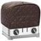 Boczif Toaster Dust Cover, Polyester Fabric Quilted Toaster, Kitchen Small Appliance Covers, Toaster Cover Fits for Most Standard Slice Toasters, Waterproof and Dust Protection (Brown, Large)