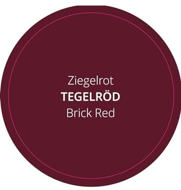 PrintGreen! Leinölfarbe - Innen-& Außenfarbe - Ziegelrot ca. RAL 3013 - natürlicher Holzschutz - Made in Schweden - für Holz, Putz, Gips, Stein, Metall uvm. (1 Liter)