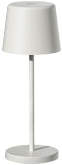 Mini-Tischleuchte, kabellos, Aluminium, Weiß, LED, Mini, Weiß, dimmbar, Höhe 22 cm