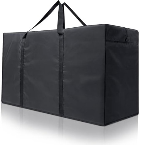 Cozary 180L Aufbewahrungstasche Groß, 600D Oxford Heavy-Duty Umzugstaschen mit Handgriff, Wasserdichte Tragetasche für Kleidung, Decken, Kissen - 100x55x33 CM - Schwarz