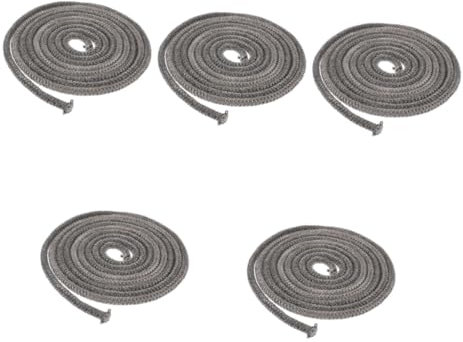 VANZACK 5 Stück Kamin Ersatzteile Kamindichtung Feuerseil Für Tür Seildichtung Für Holzofen Holzofen Türdichtung Holzbrennerseil Kamintürdichtung