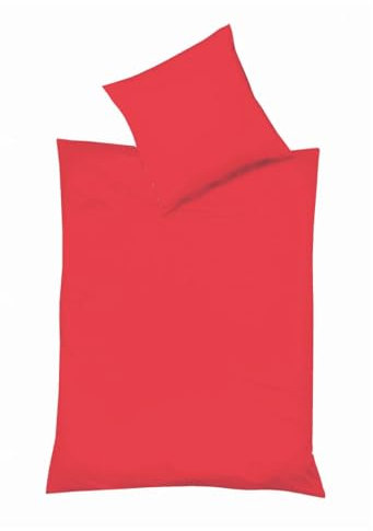 liebling Halbleinen Bettwäsche 135 x 200 + 1 x 80 x 80 cm, Farbe Kirsche, Bettbezug aus 50% Leinen & 50% Baumwolle, kühlend & atmungsaktiv, waschbar 60 Grad, Ökotex 100