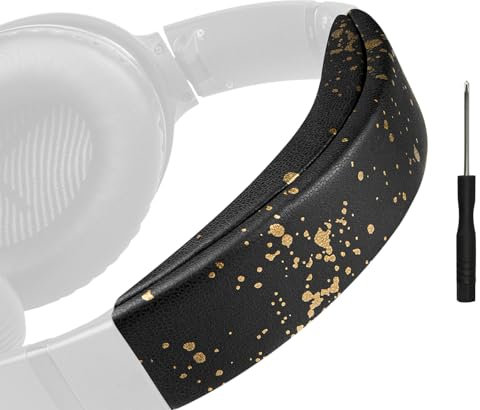 SOULWIT Kit de Diadema de Auriculares para Bose QC35 y QuietComfort 35 II (QC35 II), Fácil Instalación de Bricolaje (Negro Dorado)