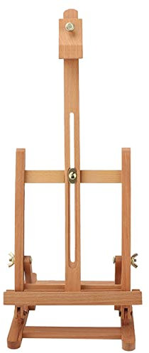 Verstellbare Holz-Tischstaffelei, Studio-Künstler-Ausstellungsständer, Rotbuche, 0-90-Grad-Winkel, Galvanik-Hardware, für Zeichenbrett