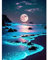 DPIDEA Diamond Painting Mond, Diamant Painting Bilder für Erwachsene, 5D Diamant Malerei Runde Steine für Zuhause Dekor 30x40 cm